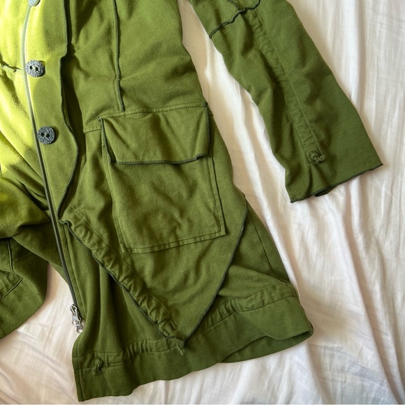 Neon Buddha L Forest Green Zip Jacket/coat/tunic - Picture 9 of 12